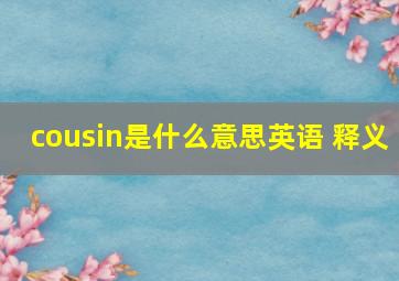 cousin是什么意思英语 释义